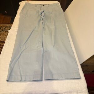 Brooks Brothers Clark Mens Flat Front Pants Blue Sz 33 x 30